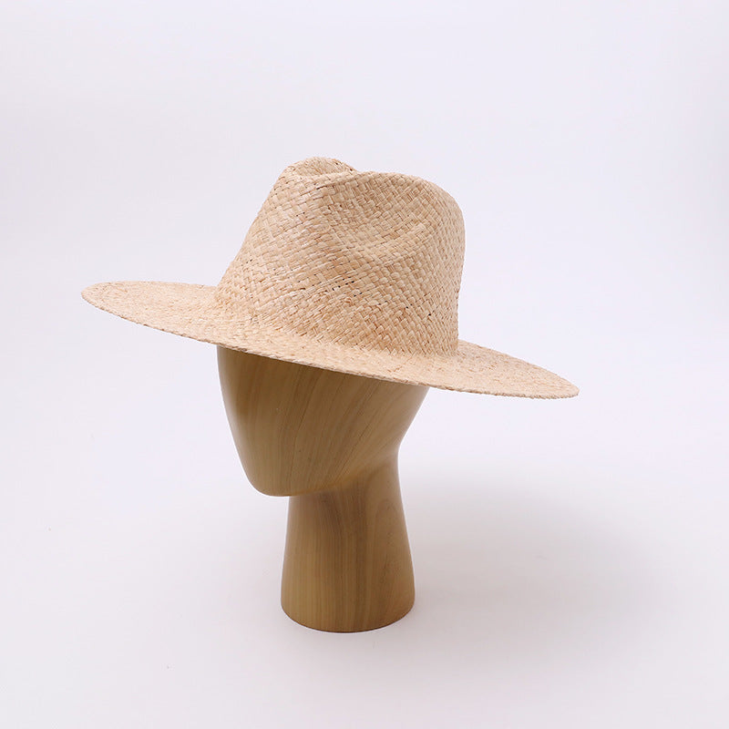 Natural Straw Fedora Hat