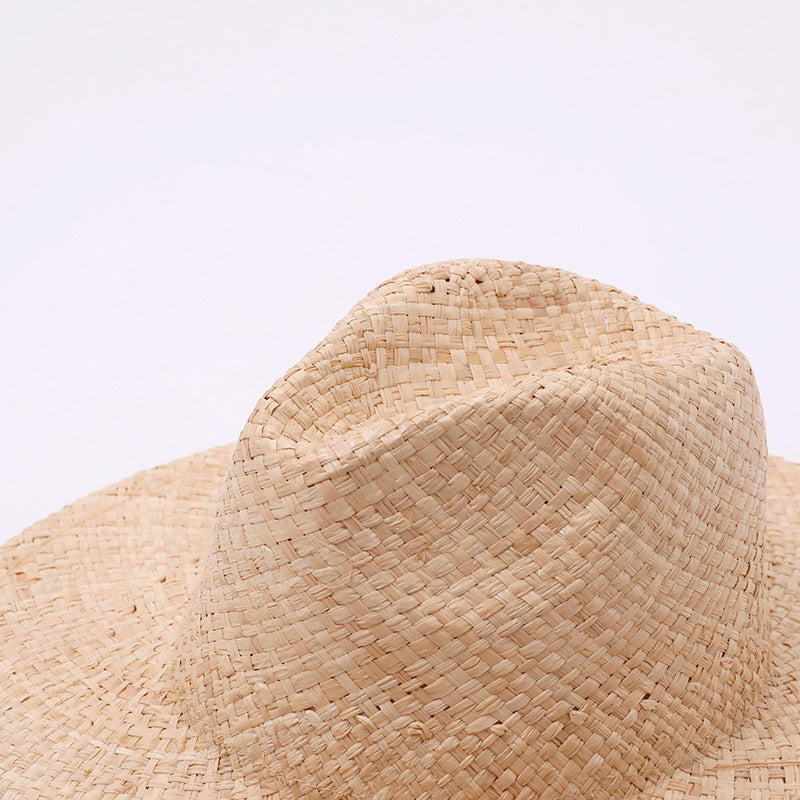 Natural Straw Fedora Hat