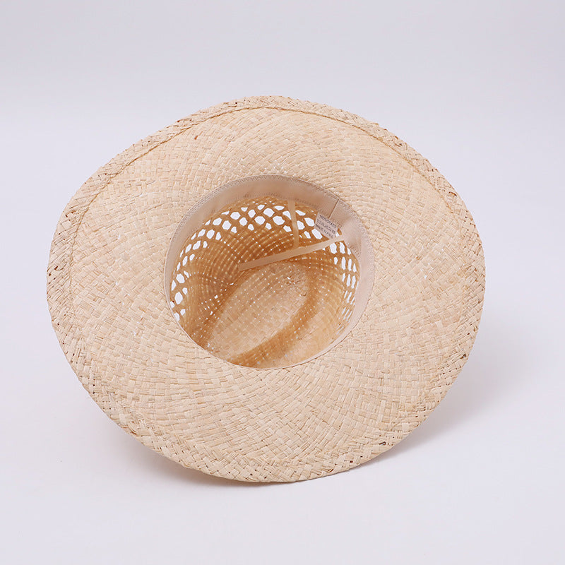 Cut-Out Woven Western Cowboy Straw Hat