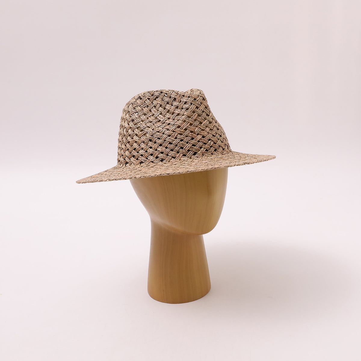 Open-Weave Fedora Straw Hat