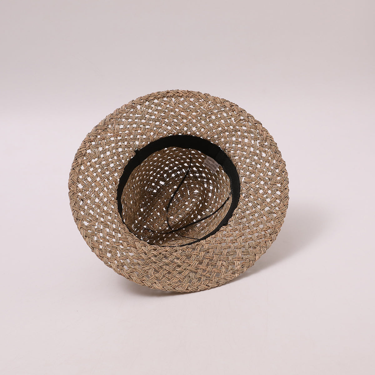 Open-Weave Fedora Straw Hat