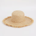 Frayed Wide-Brim Straw Sun Hat
