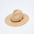 Panama Fedora Straw Hat with Leather Chain Band