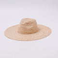 Natural Raffia Wide-Brim Panama Hat